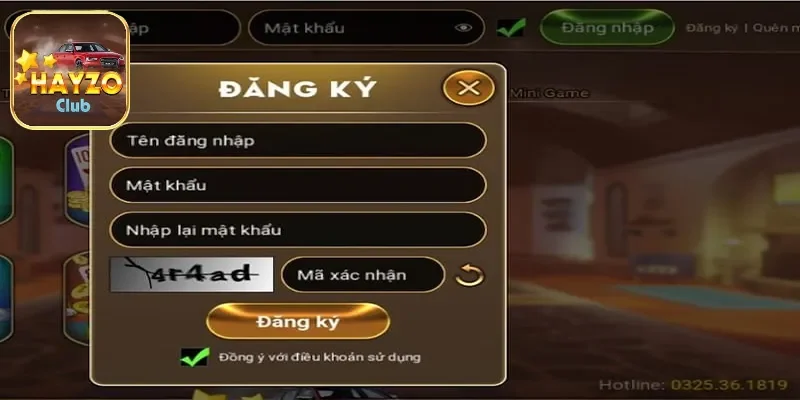 Đăng ký Hayzo – Chơi lớn, thắng lớn, được nhìn người tin tưởng 4 Các bước đăng ký tài khoản Hayzo