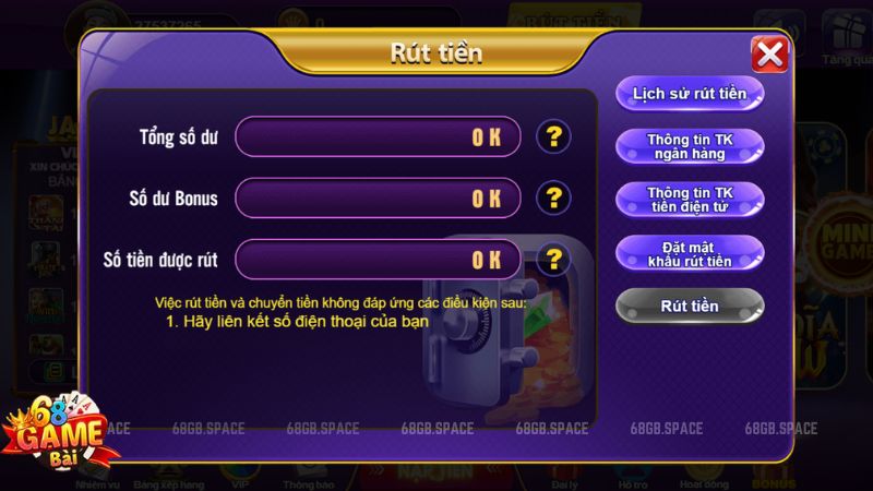 Rút tiền 68 game bài